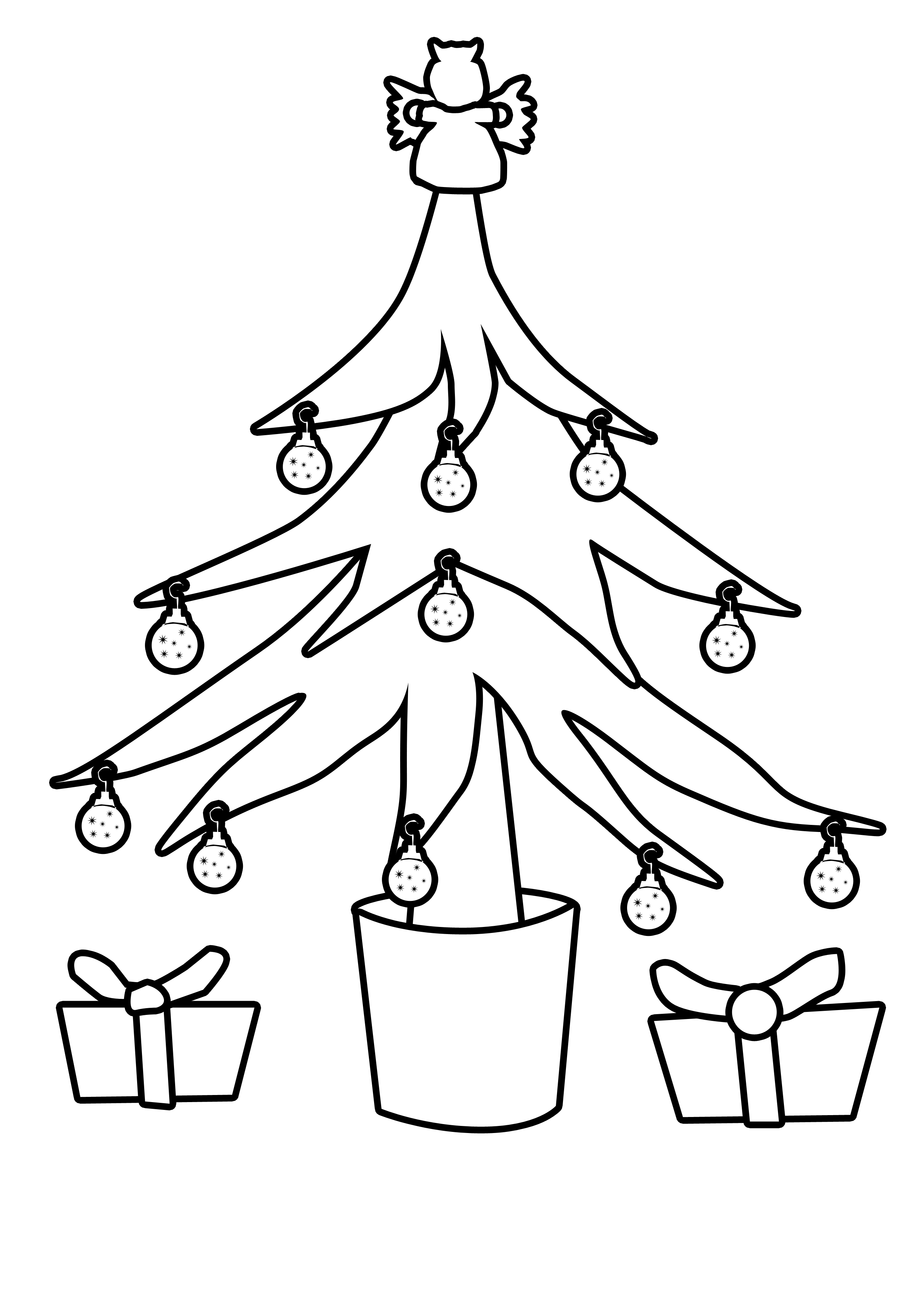 Clip Art Christmas Tree Outline | Clipart Panda - Free Clipart Images