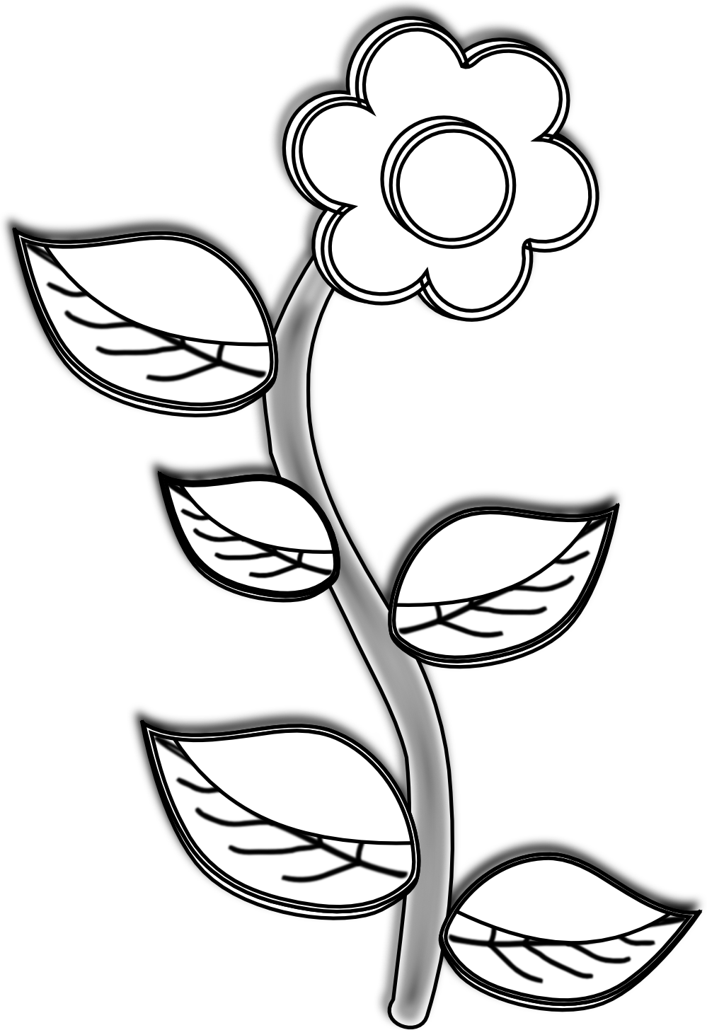 Flowers For > Flower Drawings In Black And White