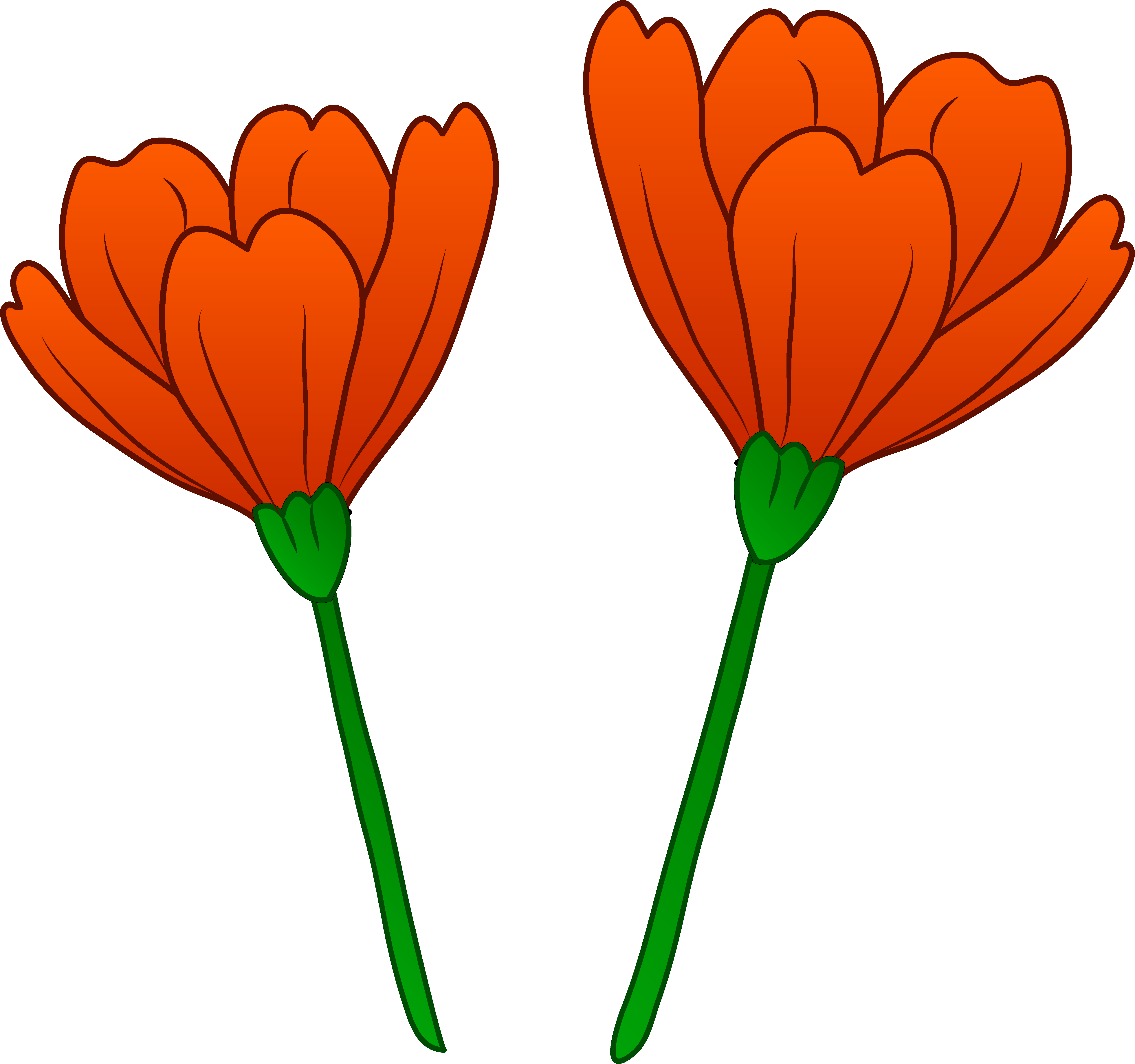 Images For > Red Flowers Clip Art