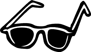 sunglasses on the beach clip art