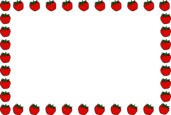 Strawberry Border Lezece clip art - vector clip art online ...