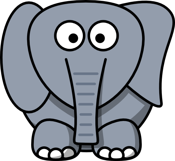 Weird Elephant clip art - vector clip art online, royalty free ...
