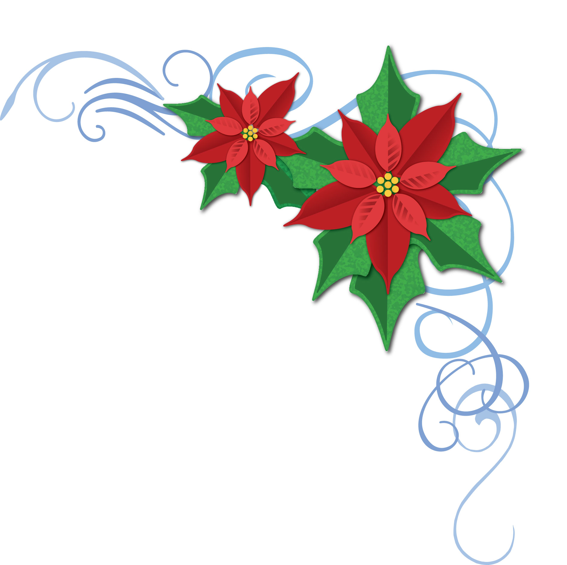 free clip art christmas flowers - photo #19