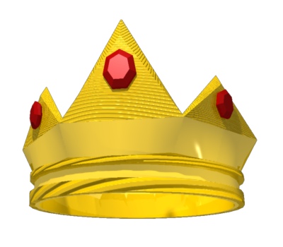 Gold Kings Crown "1" Trendy Bible Educational Clip Art