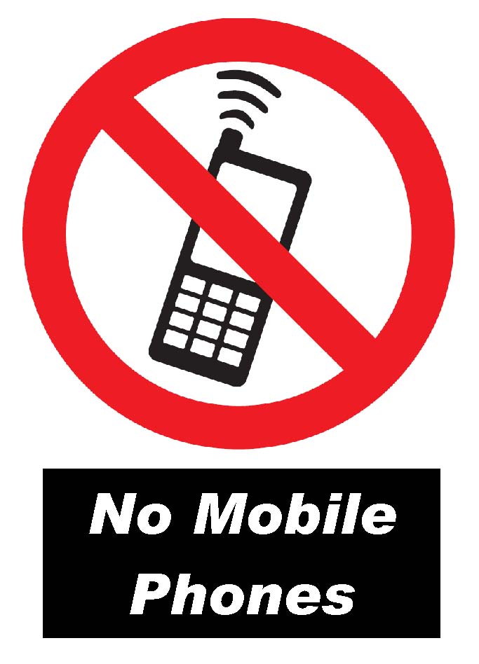 No Cell Phone Use Signs
