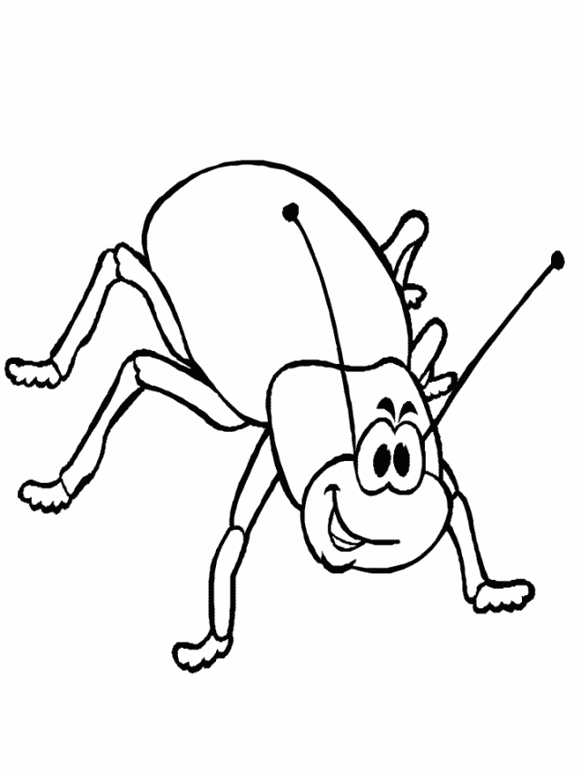 Funny beetle insect coloring pages for kids – Preschool | coloring ...