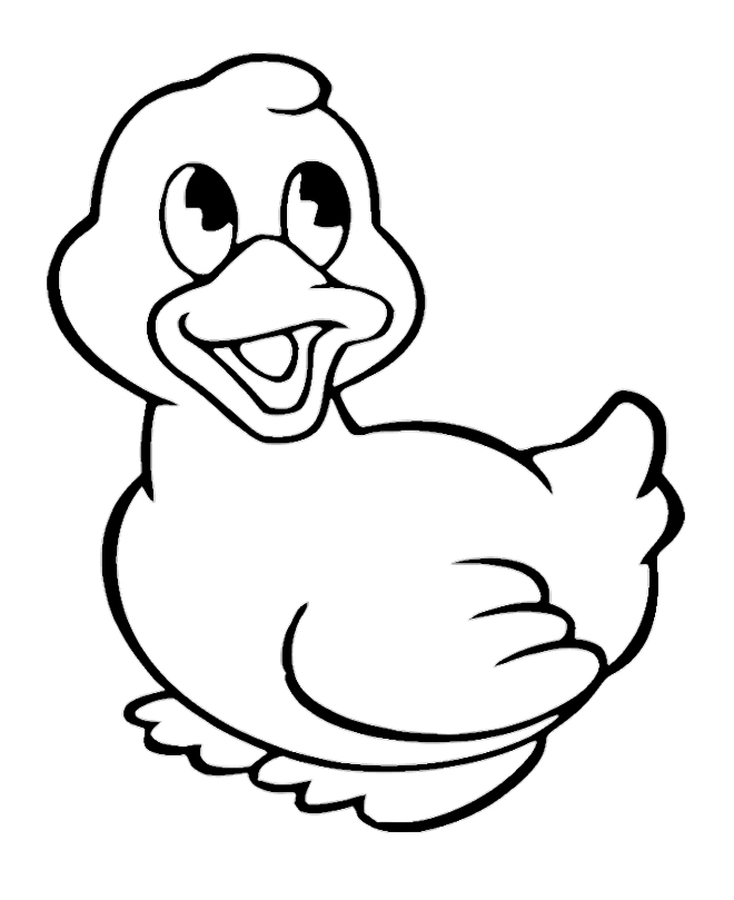 Cartoon-Baby-Duck-Coloring- ...