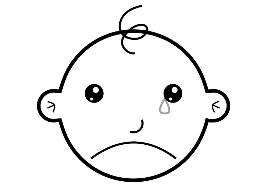 Coloring page crying - img 19276.