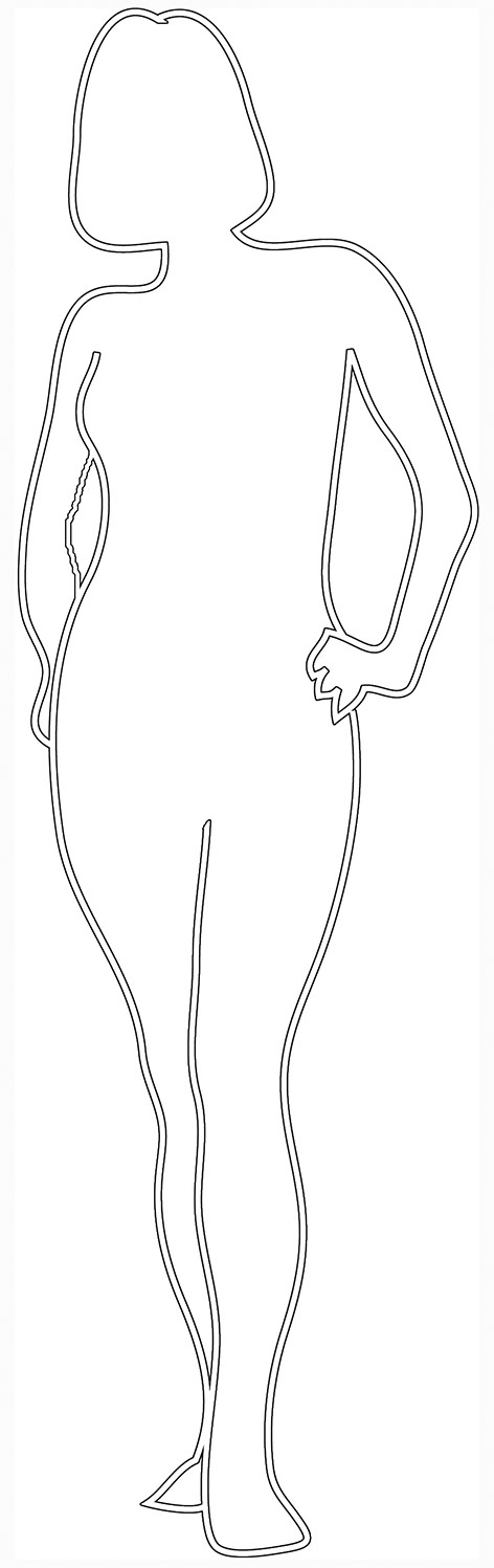 World Drawing Outline Body Drawing - Drawing Image