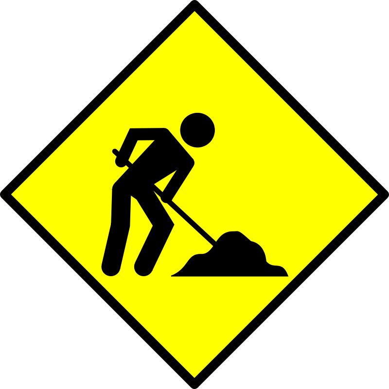 Construction Sign, Simple Clip Art Download