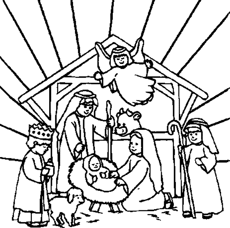 Jesus born in manger pictures and Christ nativity images,coloring ...