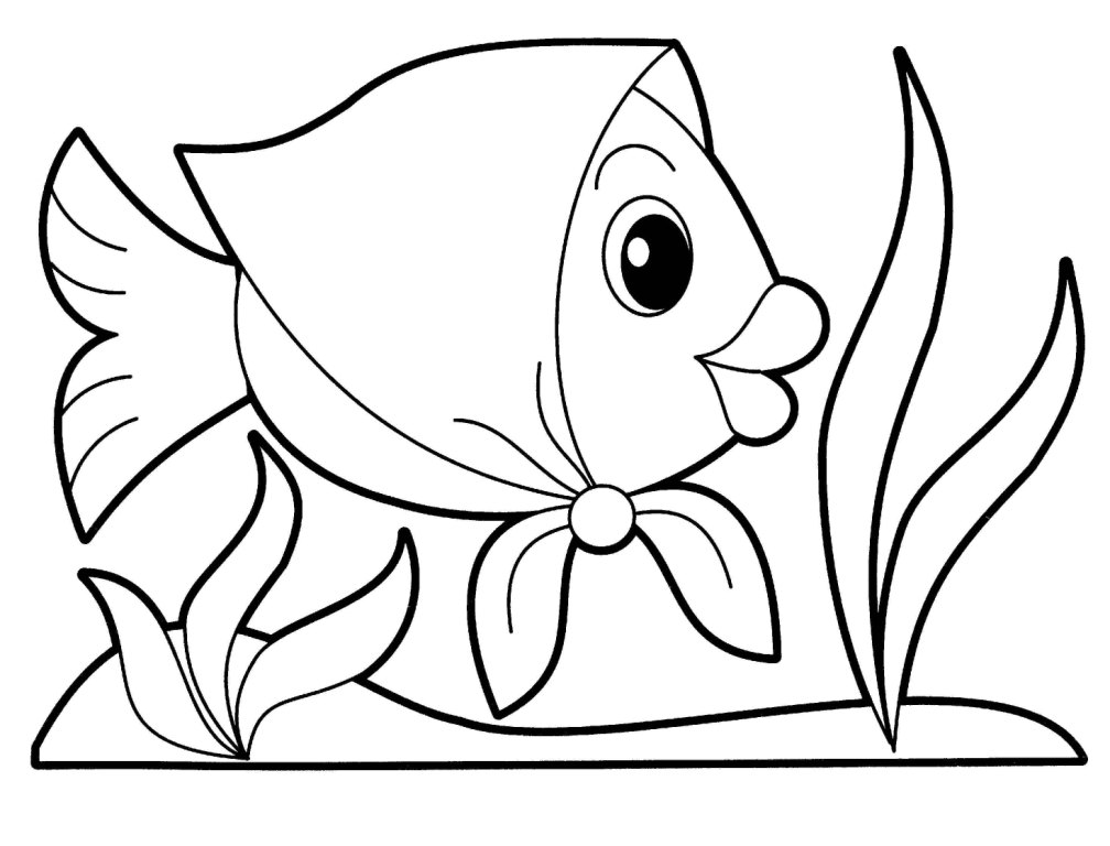 Beauty Fish Animals coloring pages for babies | HelloColoring.com ...