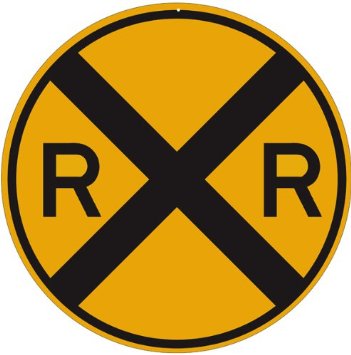 Amazon.com - Railroad 14" Round Railroad Crossing Sign ...