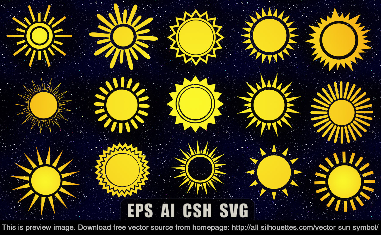 Sun symbol - All-Silhouettes