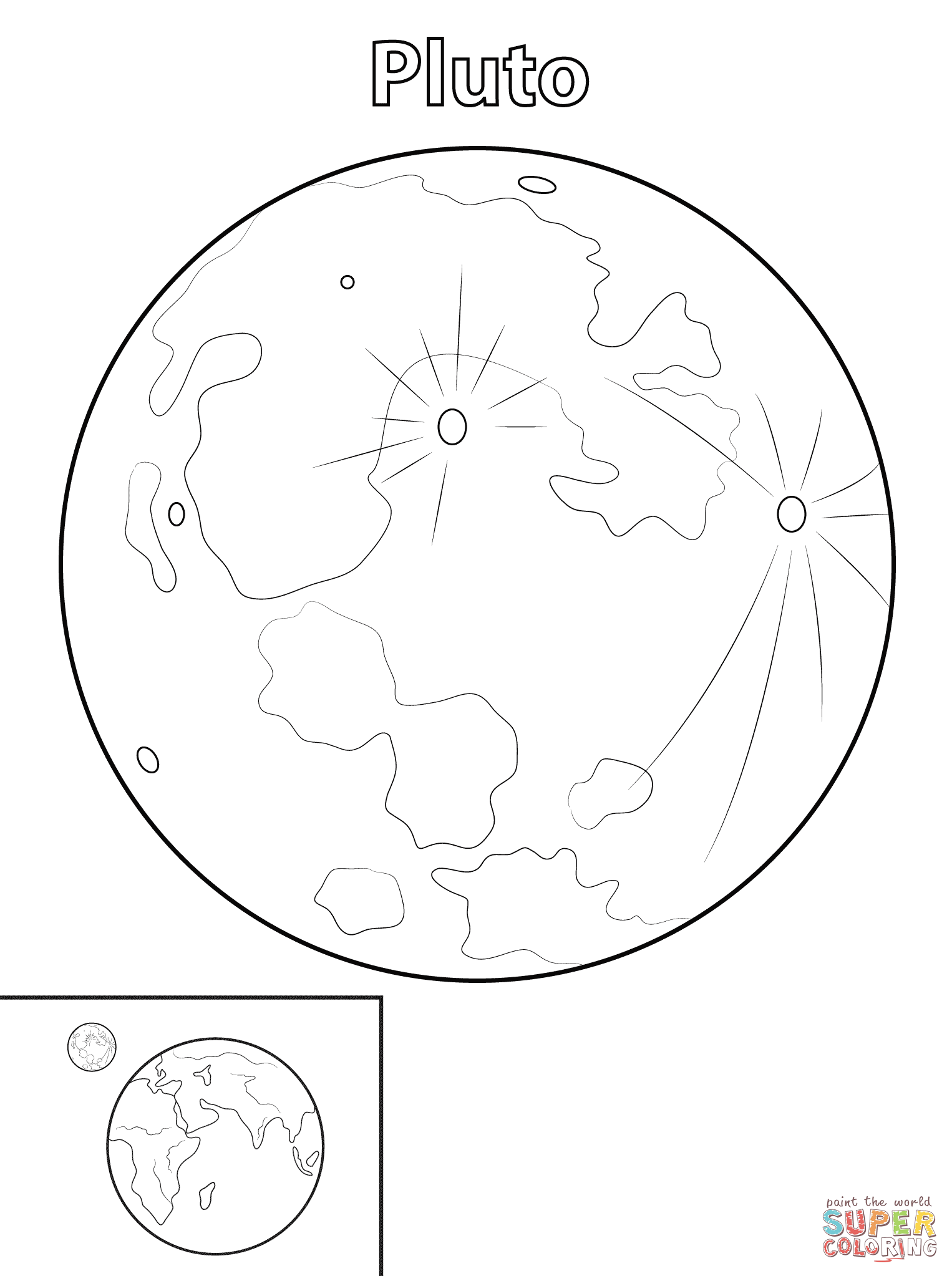 Pluto Planet Coloring page | Free Printable Coloring Pages