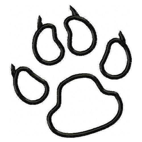Panthers Paw Print Embroidery Machine Applique Design 4030 INSTANT ...