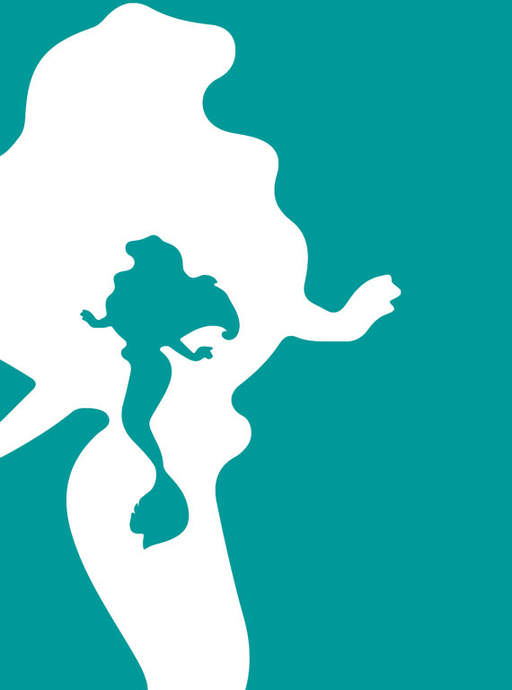 Items similar to Ariel Silhouette Vinyl Sticker / Decal (The ...