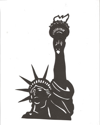 Statue of Liberty bust silhouette by hilemanhouse on Etsy
