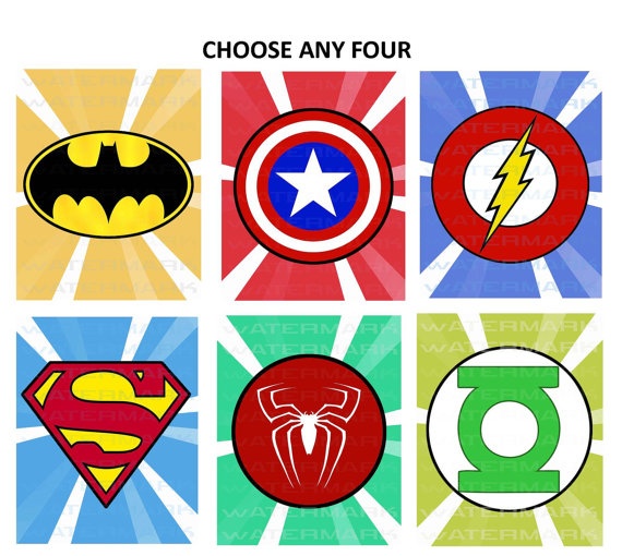 Superhero Logos Free Printables Clipart - Free Clipart