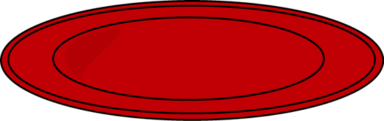 Red Dinner Plate Clip Art - Red Dinner Plate Image