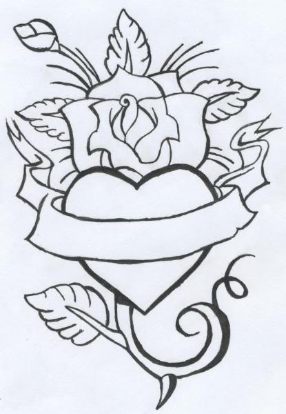 Designs and Images Of Rose And Heart Tattoos | picturespider.com