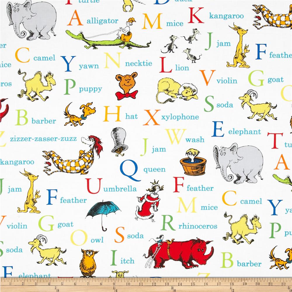 Dr. Seuss ABC Alphabet Words Adventure - Discount Designer Fabric ...