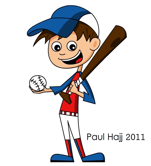 Cartoon baseball kid by paulh18 on DeviantArt