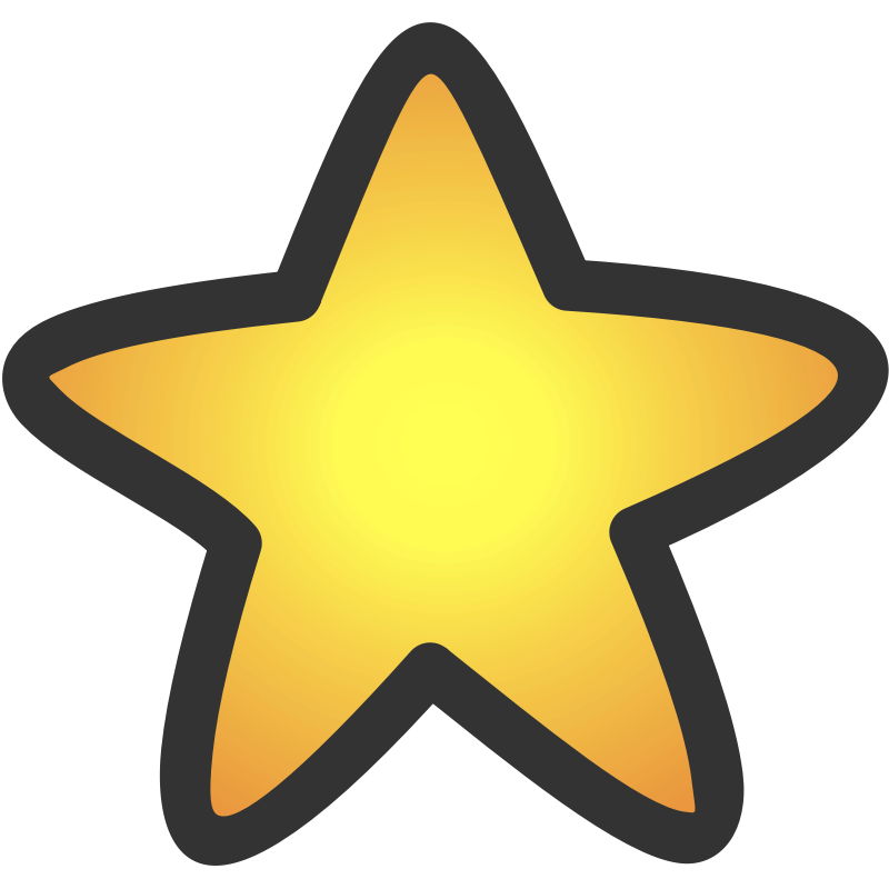 Clipart - Gold star