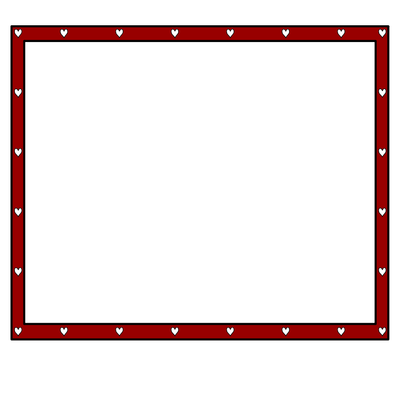 Clipart - border redBlack_hearts4x3.3