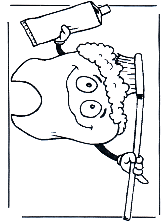 Minion Brushing Teeth Coloring Page