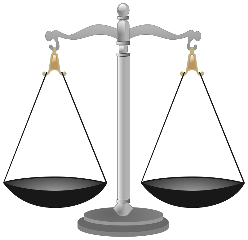Scales Of Justice (Colored Glassy Effect Derivative) Clip Art Download
