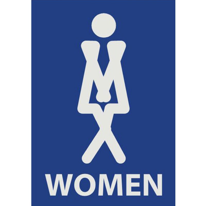Creative Restroom Signs With Line Man Figure