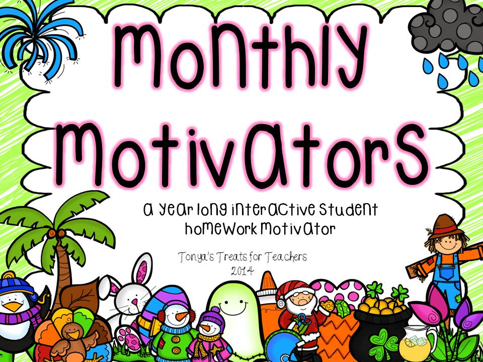 Tonya's Treats for Teachers: Homework Monthly Motivators...getting ...