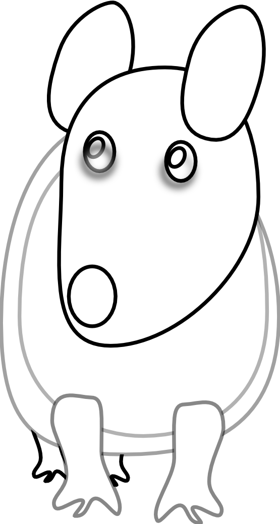Rat Clipart Black And White