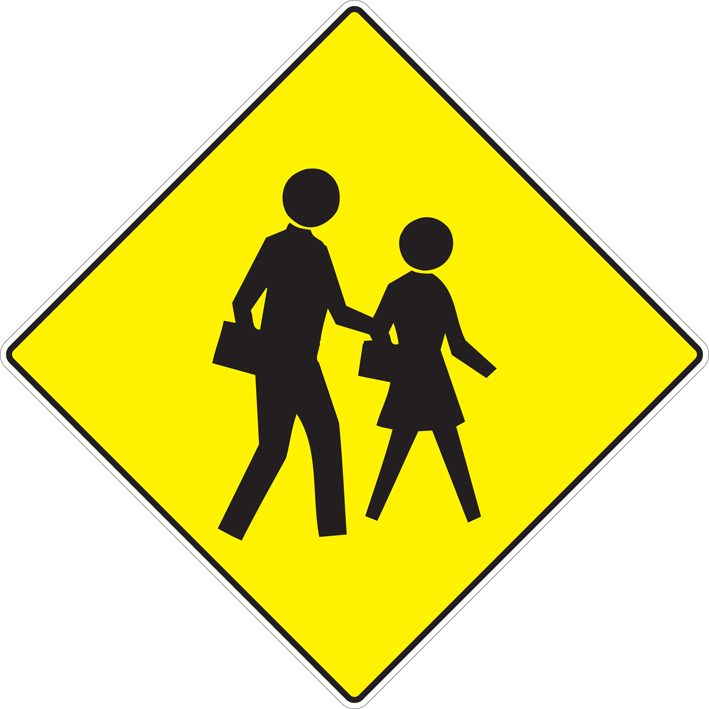 Traffic Management :: Warning Signs :: Symbolic People Walking ...