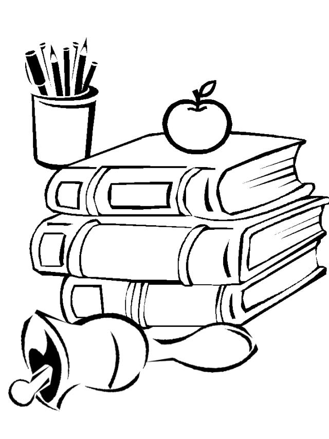 Back to School books Coloring Pages | Coloring Pages