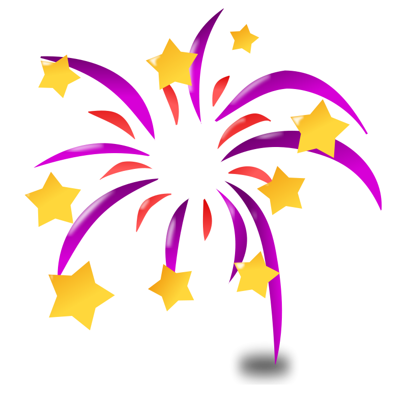 Colorful Shooting Stars Clipart