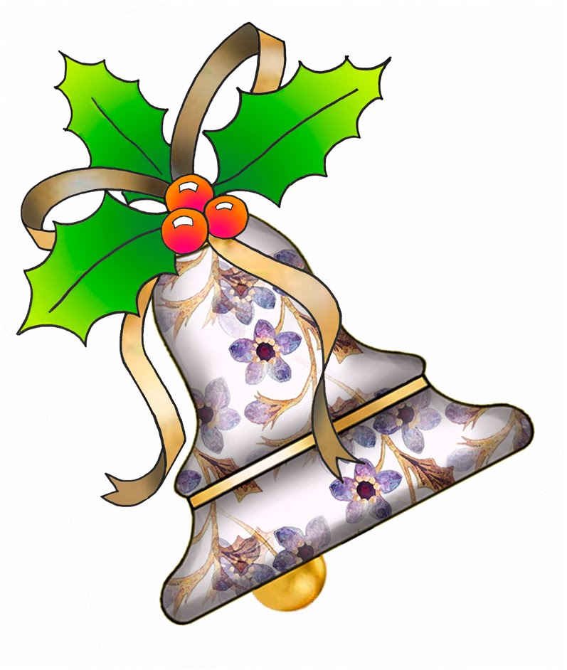 ArtbyJean - Purple Wood Roses: Christmas Bells Clip Art from set ...