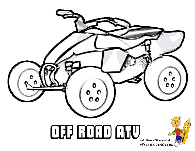 ATV Coloring Pages | ATV | Coloring Pages Free | 4 Wheeler ...