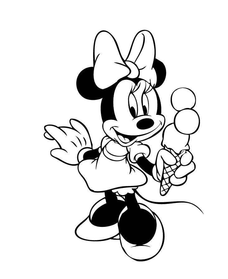 Minnie Mouse Black And White