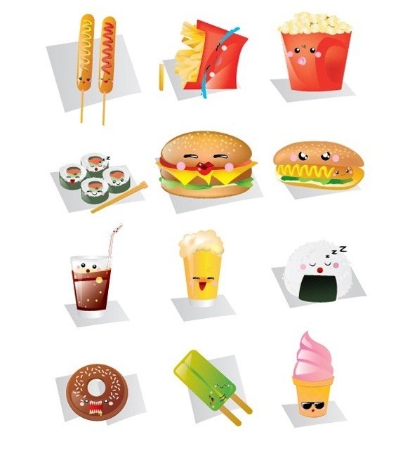 30 Awesome Food Vector Graphics Collection | Artatm - Creative Art