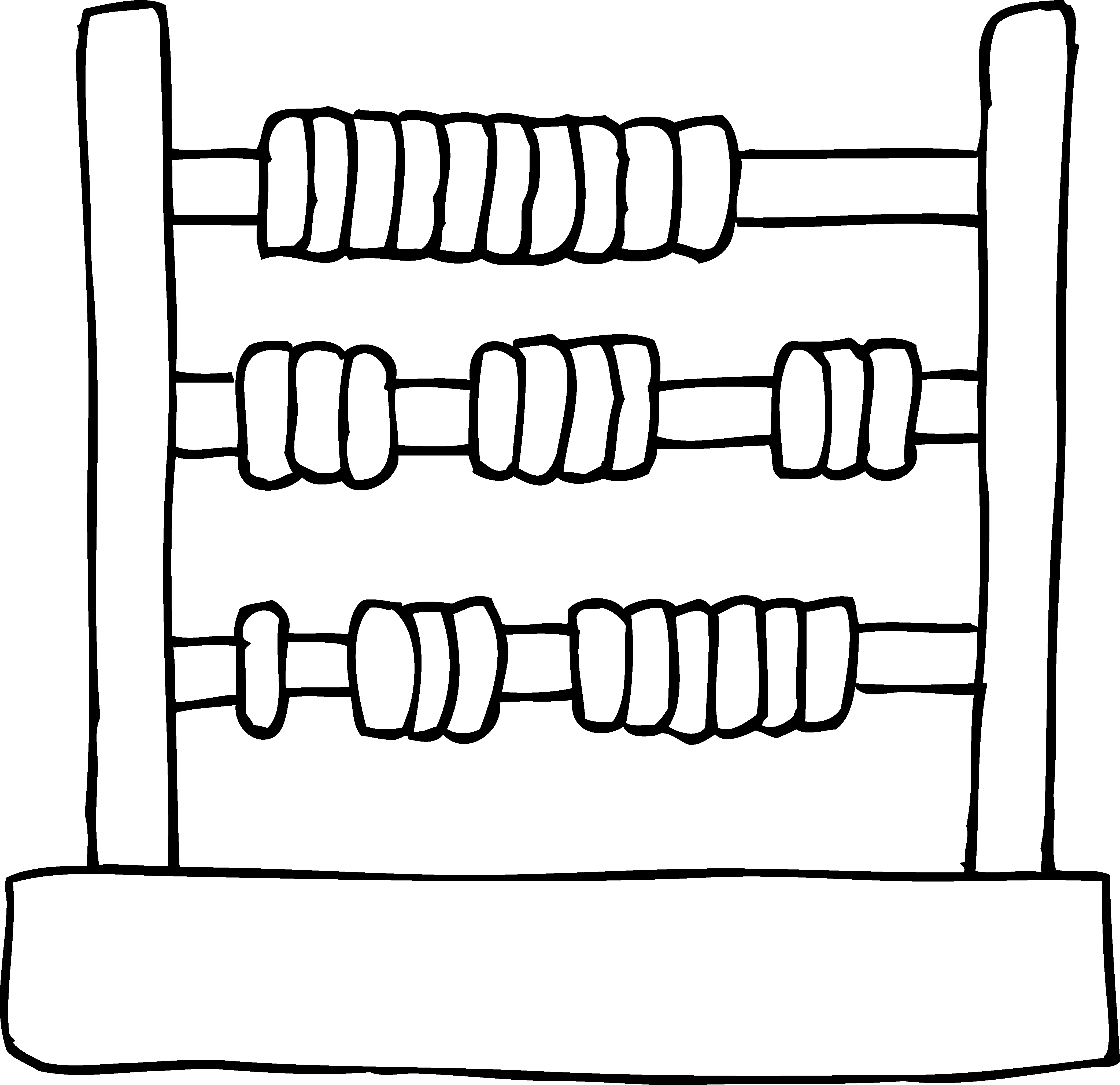 Kids Toy Abacus Coloring Page - Free Clip Art