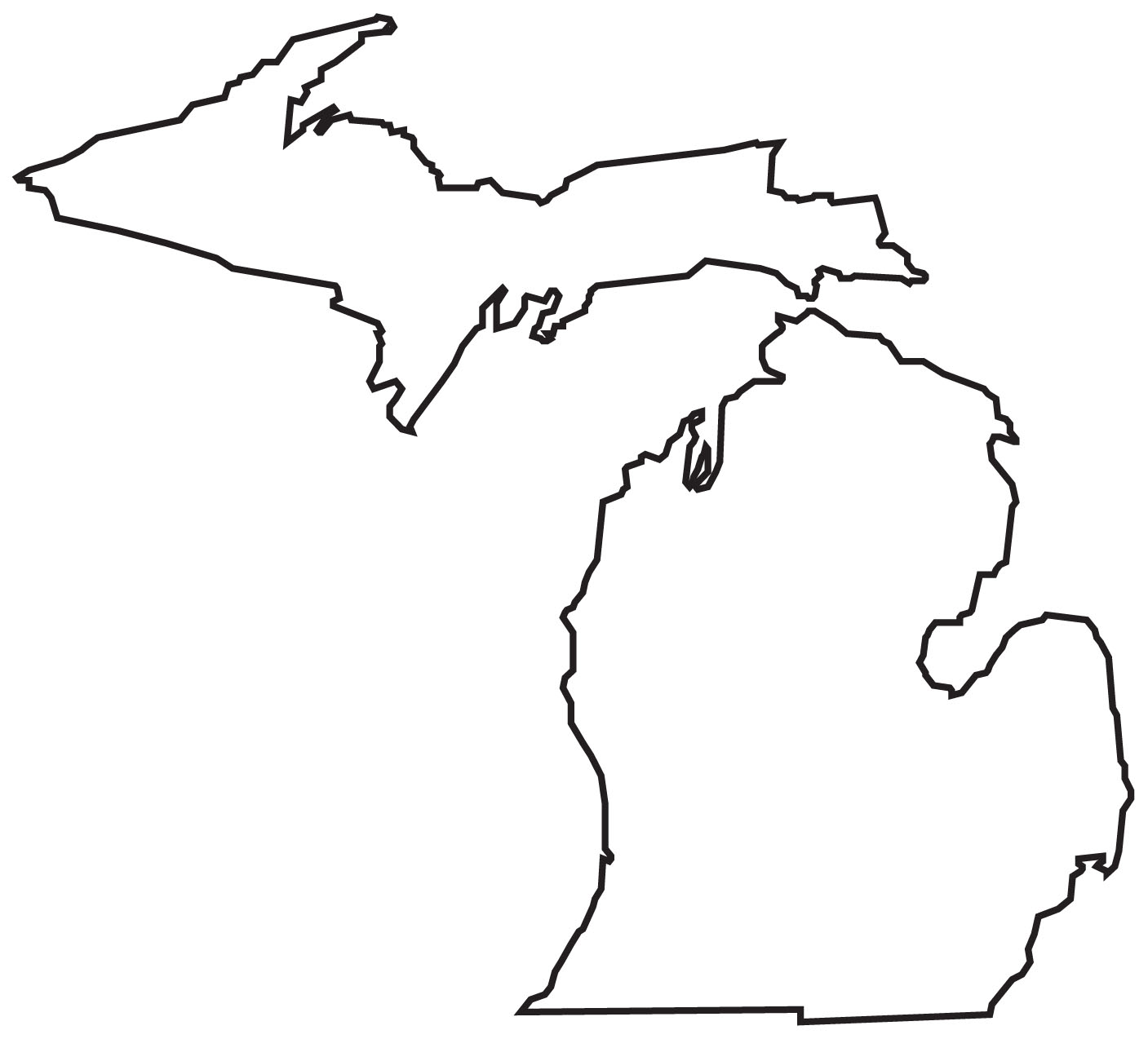 Michigan Printable Map - ClipArt Best - ClipArt Best