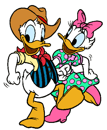 Donald & Daisy Together Clipart