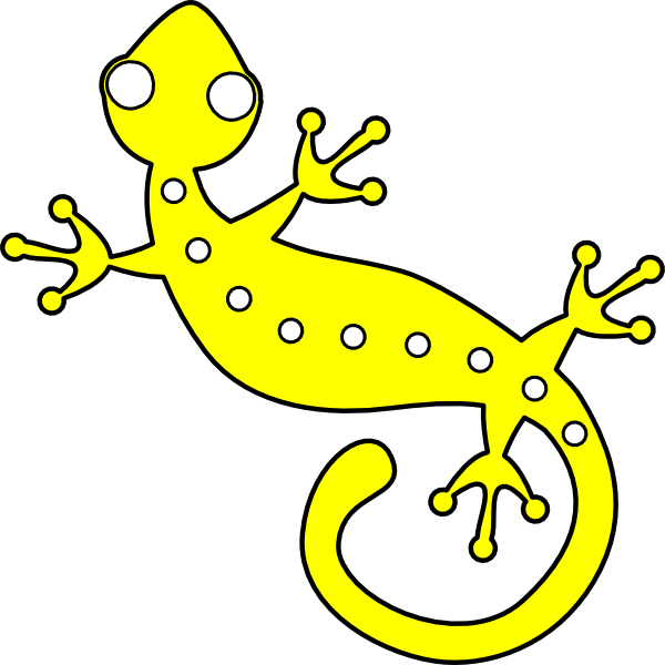Free Yellow Gecko Clip Art