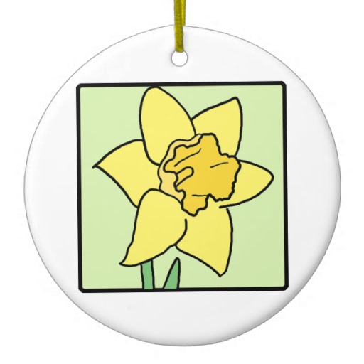 Cartoon Clip Art Daffodil Spring Garden Flower Ornaments | Zazzle