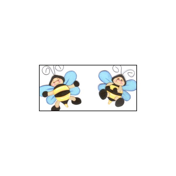 ALISA's little Pieces - 5 Frolicking BUMBLE BEES clip art PRINTABLES