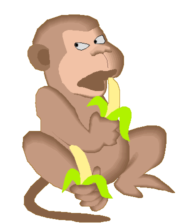 Monkey Eating A Banana - ClipArt Best