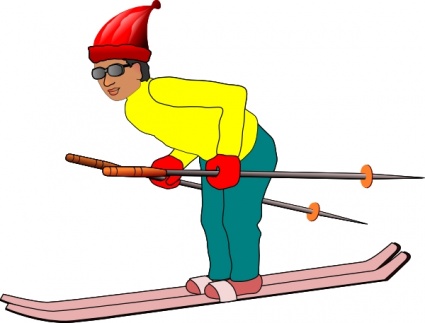 Pix For > Snow Skiing Clipart
