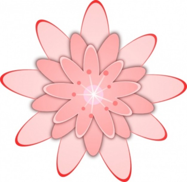 Pink Flower clip art Vector | Free Download